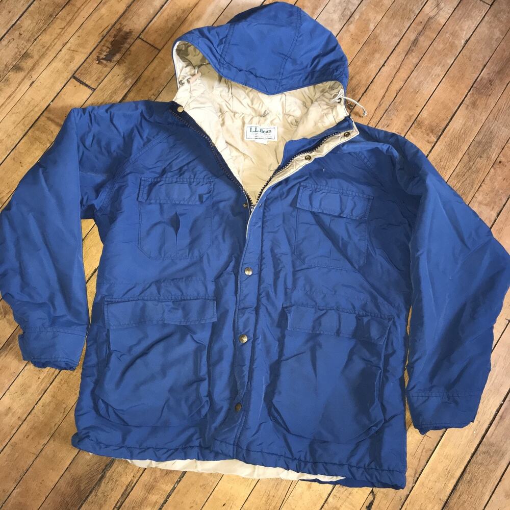 LL Bean Womens Blue XL Baxter State Parka Insulated Hooded Winter Jacket